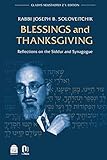 Blessings And Thanksgiving Reflections On The Siddur And Synagogue English Edition