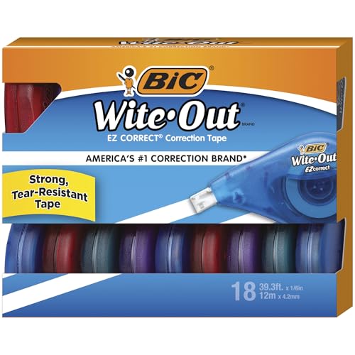 Bic Wite Out Ez Correct Correction Tape Tear Resistant And No Dry