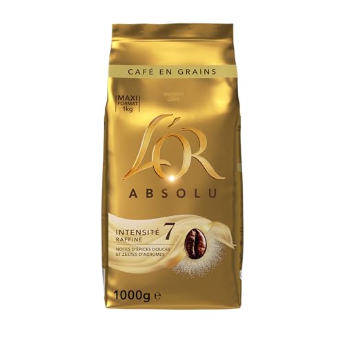 🔥 STARKER PREIS (-33%) L'OR, 1 kg Absoluter Kaffeebohnen, 100 % Arabica, Intensität 7, 1 kg (Verpackung kann variieren)