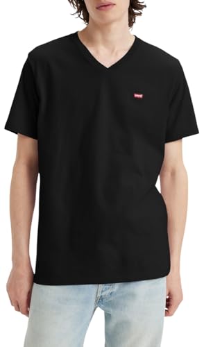 (-28%) Levi's Herren Original Housemark V-Neck T-Shirt, Mineral Black, M