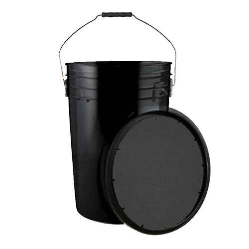 Champion Sports 6 Gallon Bucket with Padded Soft Seat Lid - Durable Construction - Balls Not Included - Ideal for Baseball, Softball, T-Ball, Practice Balls, and Lacrosse