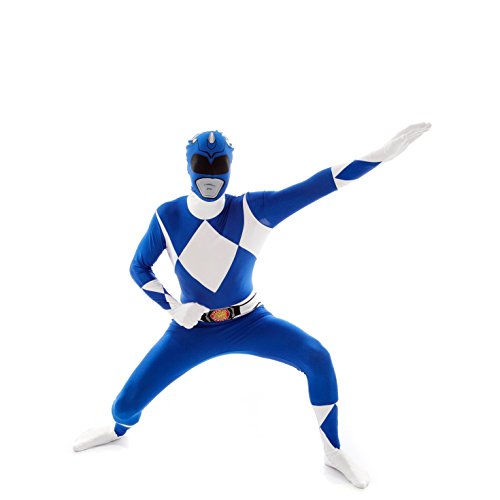 Morphsuits Blue Power Rangers Costume, Power Rangers Costumes for Men, Costume for Men, Halloween Costumes Mens