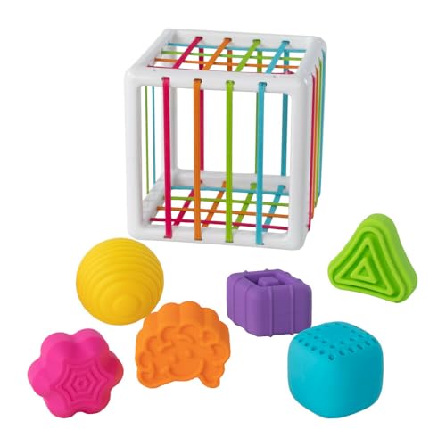 Fat Brain Toys InnyBin Shape Learning Toys, Sensory Toys for Babies and Toddlers, Baby Toys Ages 10 Months+