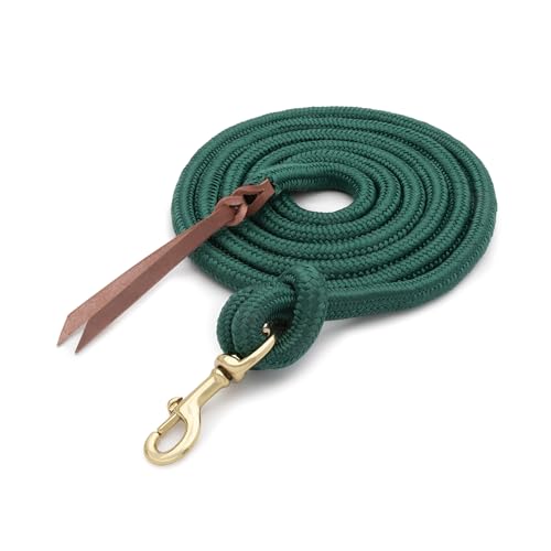 Weaver Leather Poly Cowboy Lead with Snap, Hunter Green, 5/8" x 10'