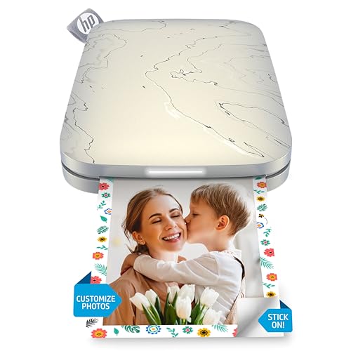 HP Sprocket Select Portable 2.3x3.4" Instant Photo Printer (Eclipse) Print Pictures on Zink Sticky-Backed Paper from your iOS & Android Device.,White