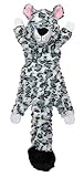 Jolly Pets Fat Tail Snow Leopard Plush Squeaky Dog Toy, Large