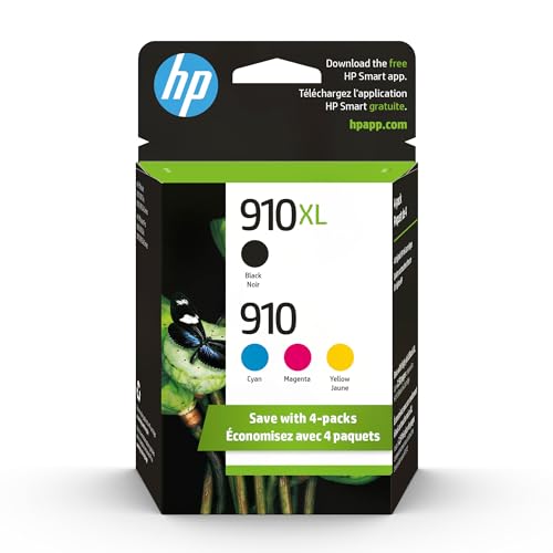 HP 910 Black, Cyan, Magenta, Black Ink Cartridge (Black XL + CMY)