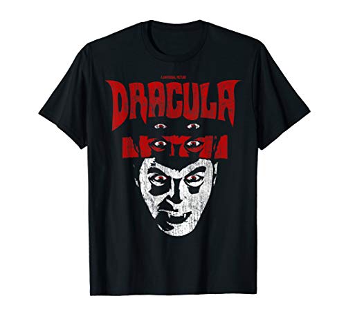 Universal Monsters Distressed Dracula Portrait Logo T-Shirt