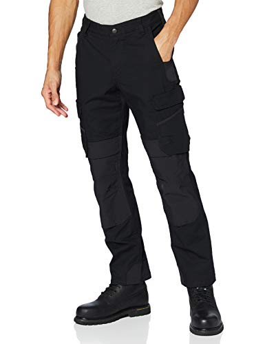 Carhartt Mens Rugged Flex Steel Cargo Work Utility Pants, Black, 34W x 32L US