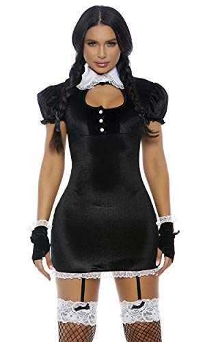 Forplay Women's Woman Crush Wednesday Sexy Movie Character Costume Adult Costume, black, M/L