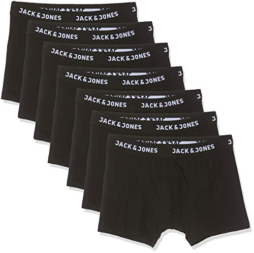 (-34%) JACK & JONES Herren Jachuey Trunks 7 pakke Boxershorts, Schwarz, L EU