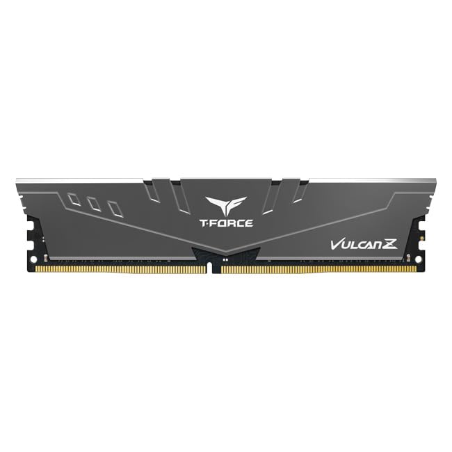 TEAMGROUP T-Force Vulcan Z DDR4 16GB Kit (2x8GB) 3200MHz (PC4-25600) CL16 Desktop Memory Module Ram (Gray) - TLZGD416G3200HC16CDC01