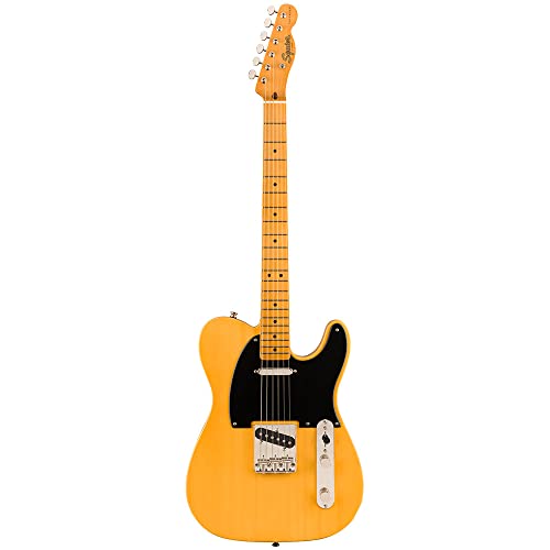 Squier Classic Vibe 50s Telecaster Electric Guitar, Butterscotch Blonde, Maple Fingerboard