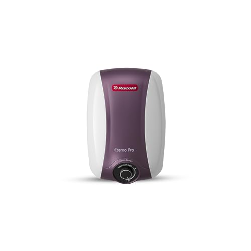Racold Eterno Pro Storage Water Heater (Geyser) 10L with ABS Body – Vertical Geyser for Bathroom, 3 Levels of Safety, Energy Efficient, Titanium Ename