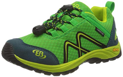(-43%) Brütting Unisex Kinder Guide Trekking- & Wanderhalbschuhe, Grün/ Petrol/ Lemon, 30 EU
