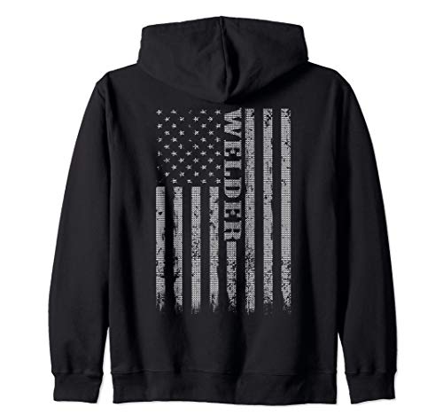 Funny welding hoodie – Laugh Weld Repeat welder humor slogan with spark design, MIG TIG welding gift for him