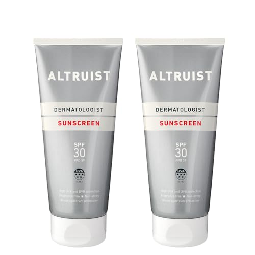 ALTRUIST. Dermatologist Sunscreen SPF 30 Superior 5-star UVA protection (PPD: 39) by Dr Andrew Birnie, suitable for sensitive skin, 200 ml , Period after opening 12 months
