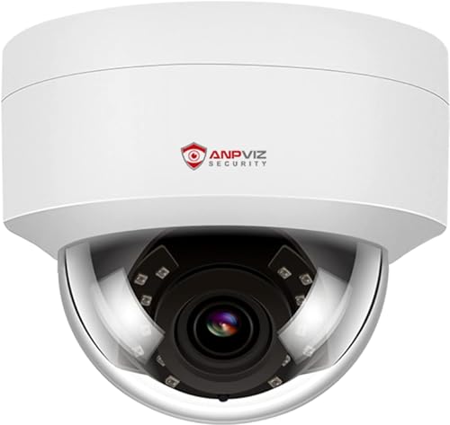 Anpviz 4MP PoE IP Dome Camera with Microphone/Audio, IP Security Camera Outdoor Night Vision 98ft Waterproof IP66 Indoor Wide Angle 2.8mm 24/7 Recording #IPC-D240W-S
