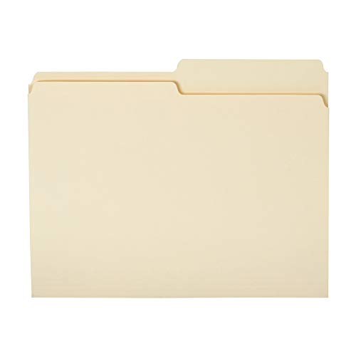 Amazon Basics File Folders, 1/2 Tab, 36-Pack, Letter (8.5Lx11W inches), Manila