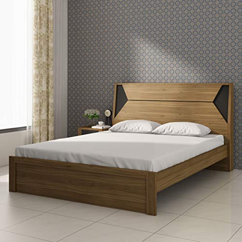 Home Centre Quadro Edge Queen Bed - Brown