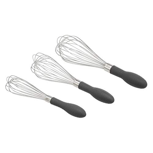 Amazon Basics Stainless Steel Wire Whisk Set 3 Piece