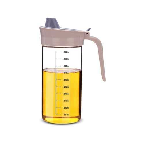 SignoraWare Borosilicate Glass Oil Dispenser| Measurement Marking |Wide Mouth for Easy Refilling | Easy Handling | Heat Resistant | Refined & Mustard 