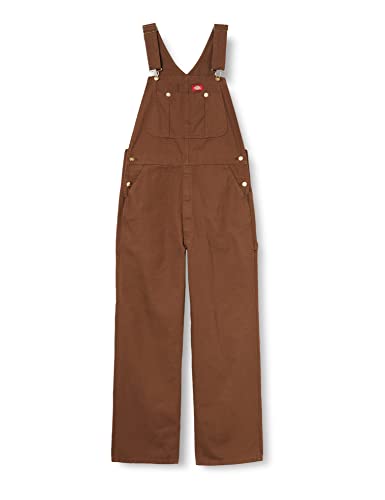 Dickies Mens Bib Overalls, Rinsed Timber, 30W x 30L US