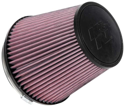 K&N High-Flow Original Lifetime Universal Clamp-On Air Filter: High Performance, Premium, Washabler: Flange Diameter: 6 In, Filter Height: 6.5 In, Flange Length: 1 In, Shape: Round Tapered, RU-1042