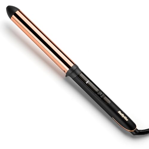 BaByliss Titanium Brilliance Waves Wand – 28mm Curling Wand for Soft Waves & Defined Curls, Professional Hair Curler with Titanium Coating, 6 Adjustable Heat Settings up to 210°C, Fast Heat-Up, 2356U