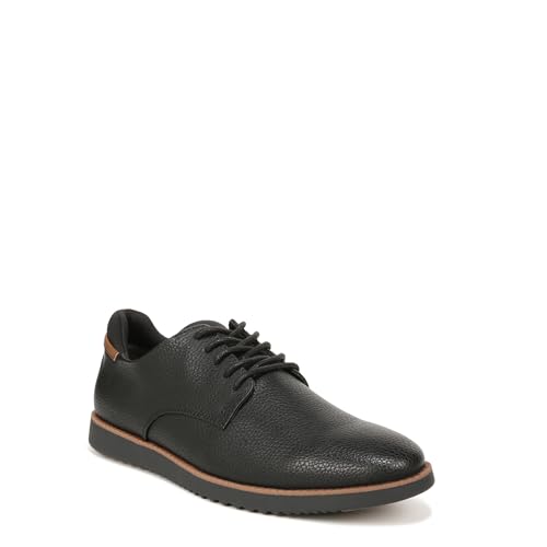 Dr. Scholl's Shoes Men's Sync Plain Toe Dress Casual Oxford, Black/Black Smooth, 12 US