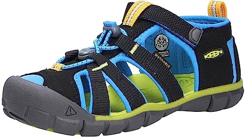 (-40%) KEEN Unisex Kinder SEACAMP II CNX Sandale SCHWARZ/BRILLANTBLAU 34