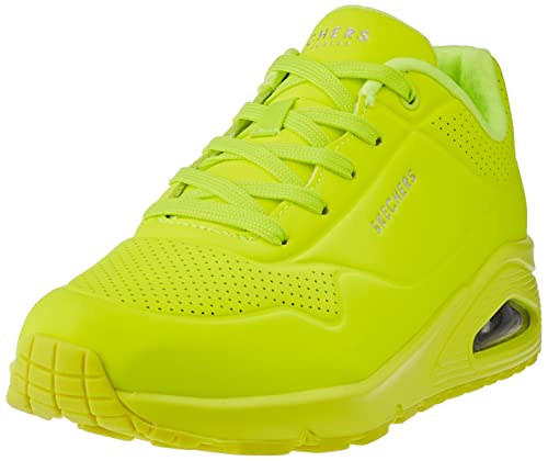 (-29%) Skechers Damen Uno Night Shades Sneaker, Neon Yellow Durabuck, 39 EU