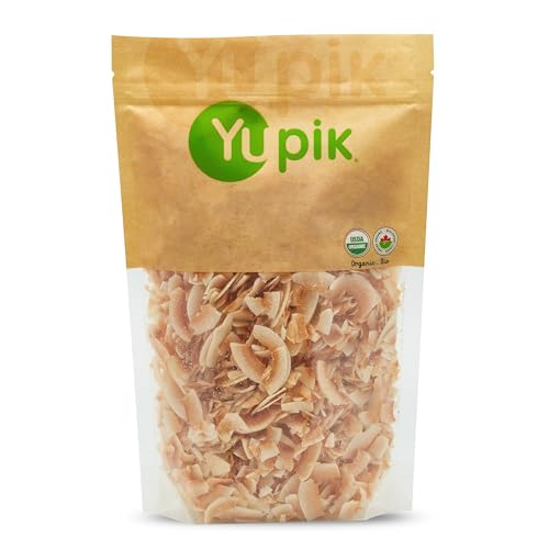 Yupik Organic Toasted Desiccated Coconut Chips, 16 Oz, Non-GMO, Vegan, Gluten-Free, Pack of 1
