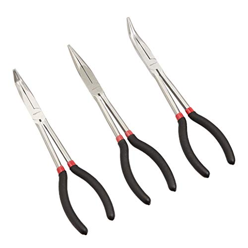 Amazon Basics Extra Long Reach Needle Nose Pliers 3-Piece Set