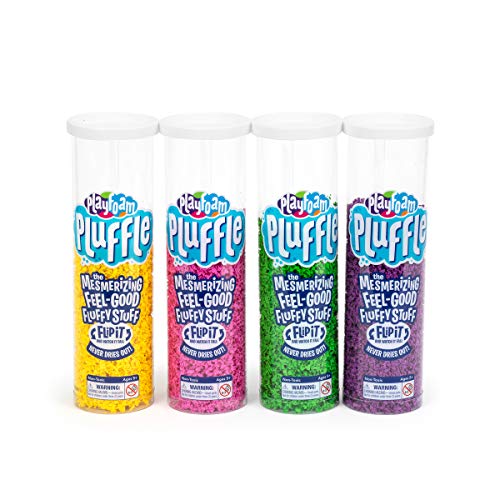 Educational Insights Pluffle® 4-Pack - Sensory Bin Foam Set, No Mess Alternative to Sand Toys & Slime for Toddlers, Fun Sensory Table Filler for Home or Classroom, Gift for Kids Ages 3+