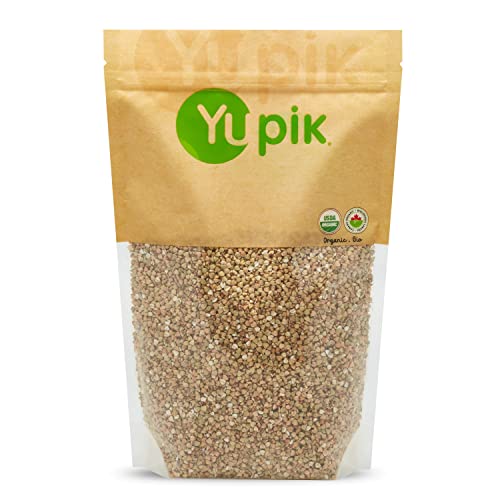 Yupik Organic White Buckwheat, Hulled, 2.2 lb (35.2 oz), Gluten-Free, Non-GMO, Kosher, Vegan, Whole Raw Groats, Kasha, Wheat-Free, Salt-Free, Plant-Based Protein, Source of Fiber, For Baking, Cooking