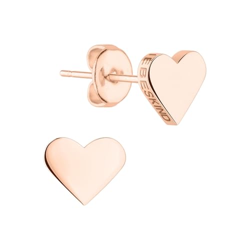 (-56%) Liebeskind Berlin Ohrringe LJ-0500-E-08 Damen Ohrstecker Herz Edelstahl Silber, One Size (Roségold1)