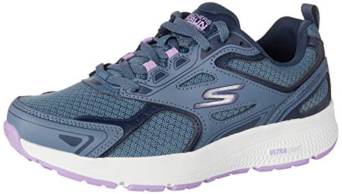 Skechers womens Consistent Sneaker, Blue/Purple, 9 US
