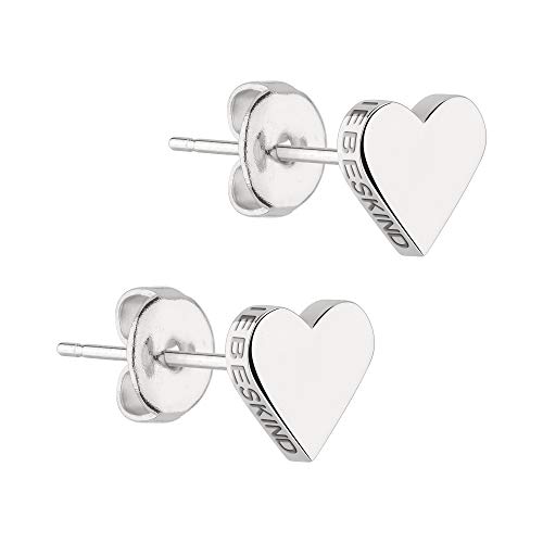 (-52%) Liebeskind Berlin Ohrringe LJ-0500-E-08 Damen Ohrstecker Herz Edelstahl Silber, One Size (Silber1)