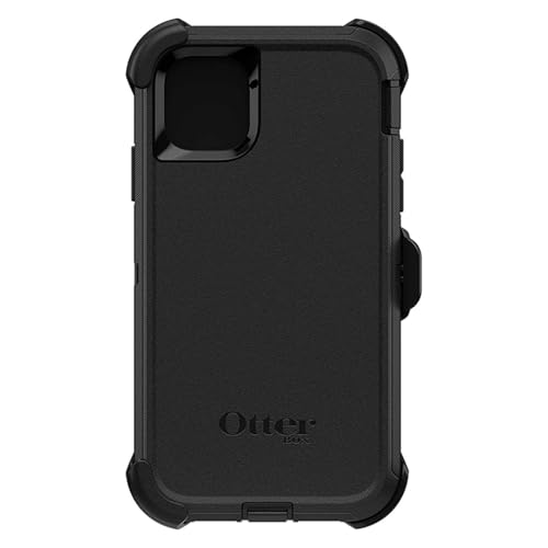 OtterBox iPhone 11 Defender Series Case - Black, Rugged & Durable, with Port Protection, Includes Holster Clip Kickstand