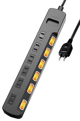 エレコム 電源タップ 6個口 3m 雷ガード・個別スイッチの商品画像