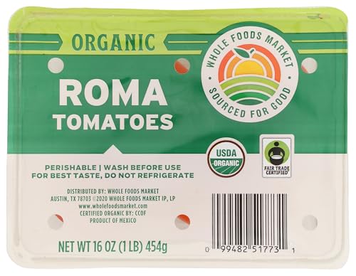 Sunset, Organic Roma Tomatoes, 1 lb