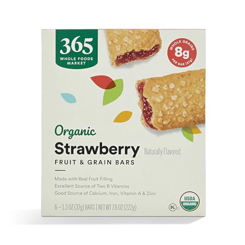 365 by Whole Foods Market, Organic Strawberry Cereal Bar 6 Count, 7.8 Ounce