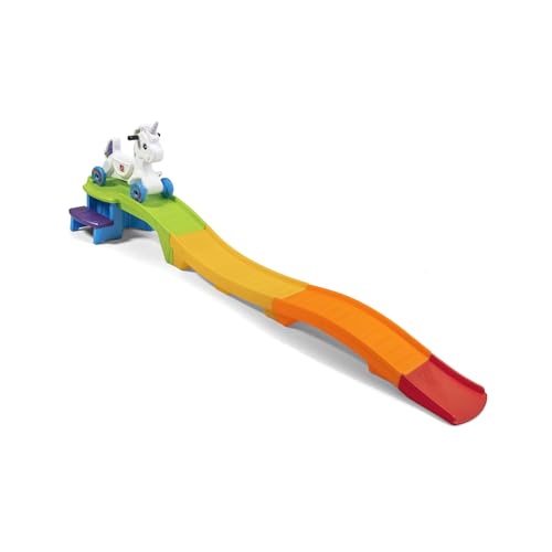 Step2 Unicorn Up & Down Roller Coaster Kids Ride On Toy, Push Car, Indoor/Outdoor Playset, Made of Durable Plastic, Max Weight 50 lbs., For Toddlers 2-5 Years Old, Multicolor