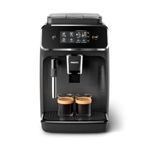 Philips 2200 Series Fully Automatic Espresso Machine, Classic Milk Frother, 2 Coffee Varieties, Intuitive Touch Display,
