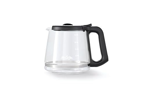 Mr. Coffee 12-Cup Replacement Carafe – Compatible with Mr. Coffee 12 Cup Machines, Glass Pot with Black Handle