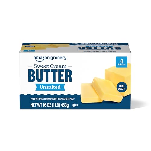 Amazon Grocery, Sweet Cream Butter, Unsalted, 16 Oz (Previously Amazon Fresh, Packaging May Vary)