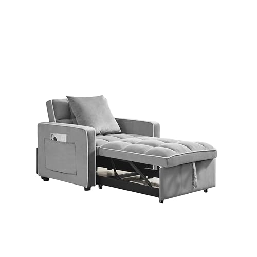GIA Tri-Fold Sofa Bed, With Pillow A chic, comfortable, and cleverly designed fold-out futon chair