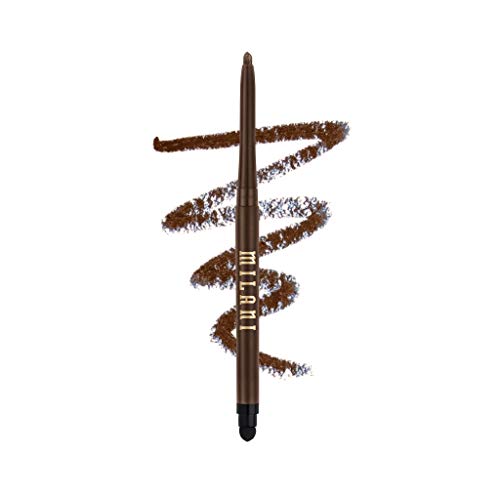 Milani Stay Put Eyeliner - Semi-Sweet (0.01 Ounce) Cruelty-Free Self-Sharpening Eye Pencil with Built-In Smudger - Line & Define Eyes with High Pigment Shades for Long-Lasting Wear