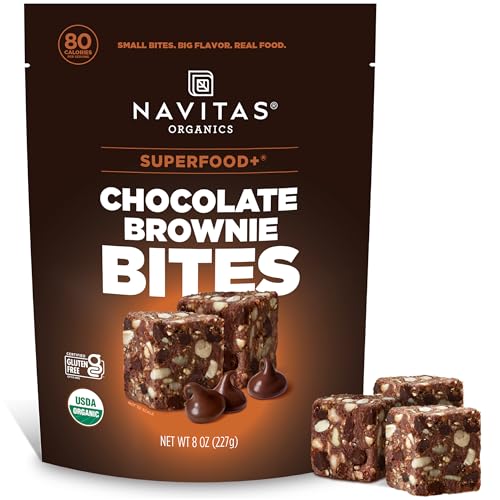Navitas Organics Superfood Power Snacks, Chocolate Cacao, 8oz. Bag — Organic, Non-Gmo, Gluten-Free